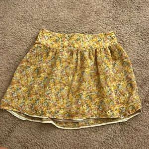 charlotte russe medium orange floral skirt